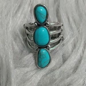 Turquoise paparazzi ring